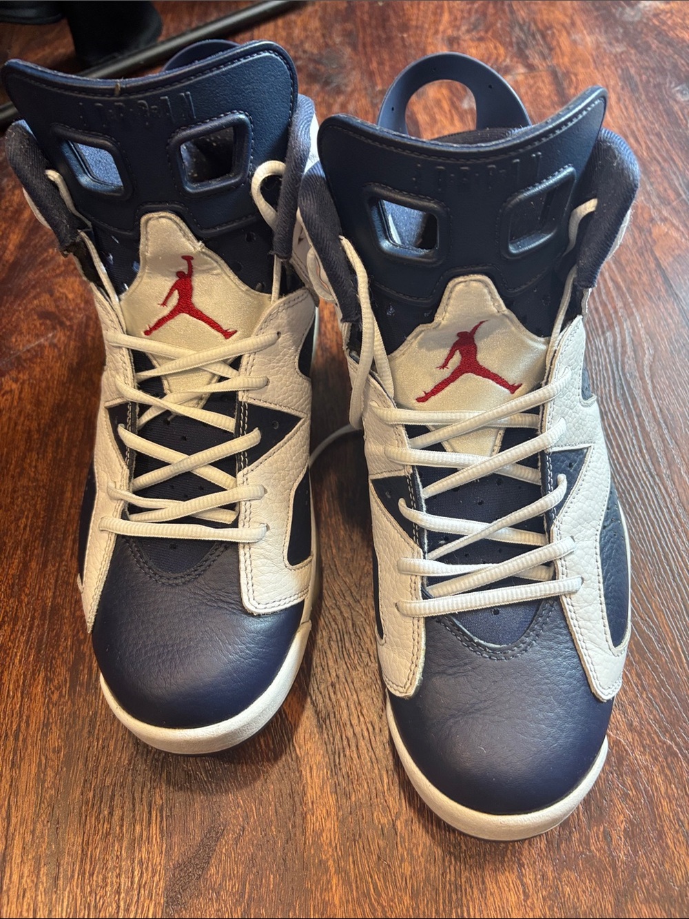 Jordan 6 retro Olympic Men's Navy White Red High-Top Sneakers